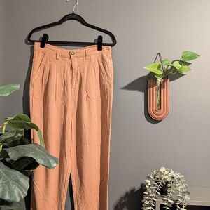 NWOT We The Free Women's Viscose Linen Khaki Brown Pants